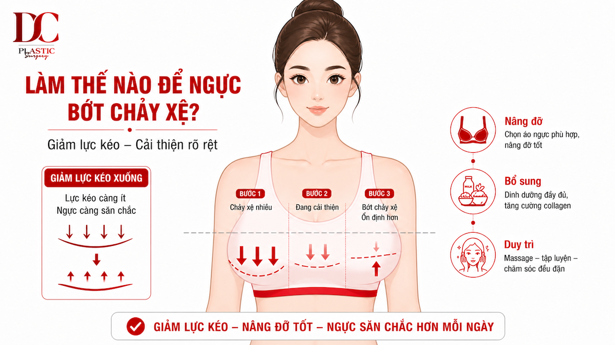 Làm thế nào để ngực chảy xệ được săn chắc