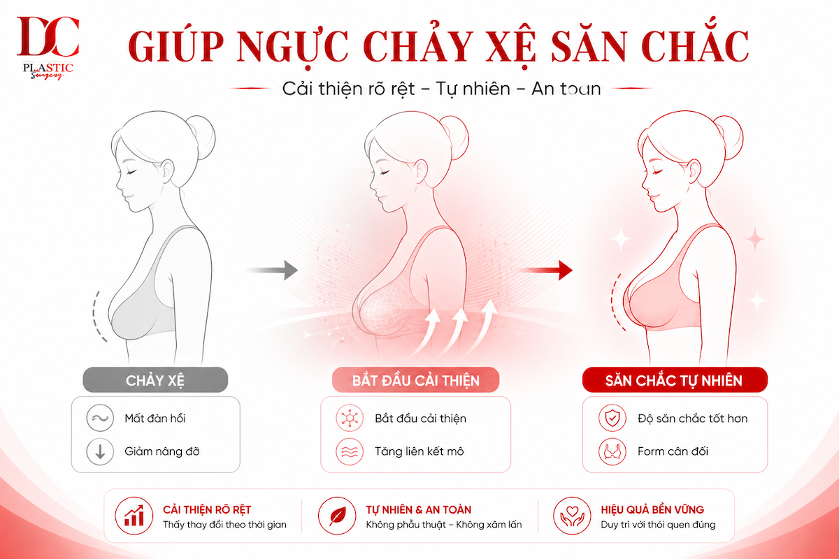 Giúp ngực chảy xệ săn chắc