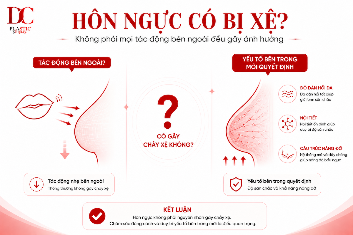 Hôn ngực có bị xệ