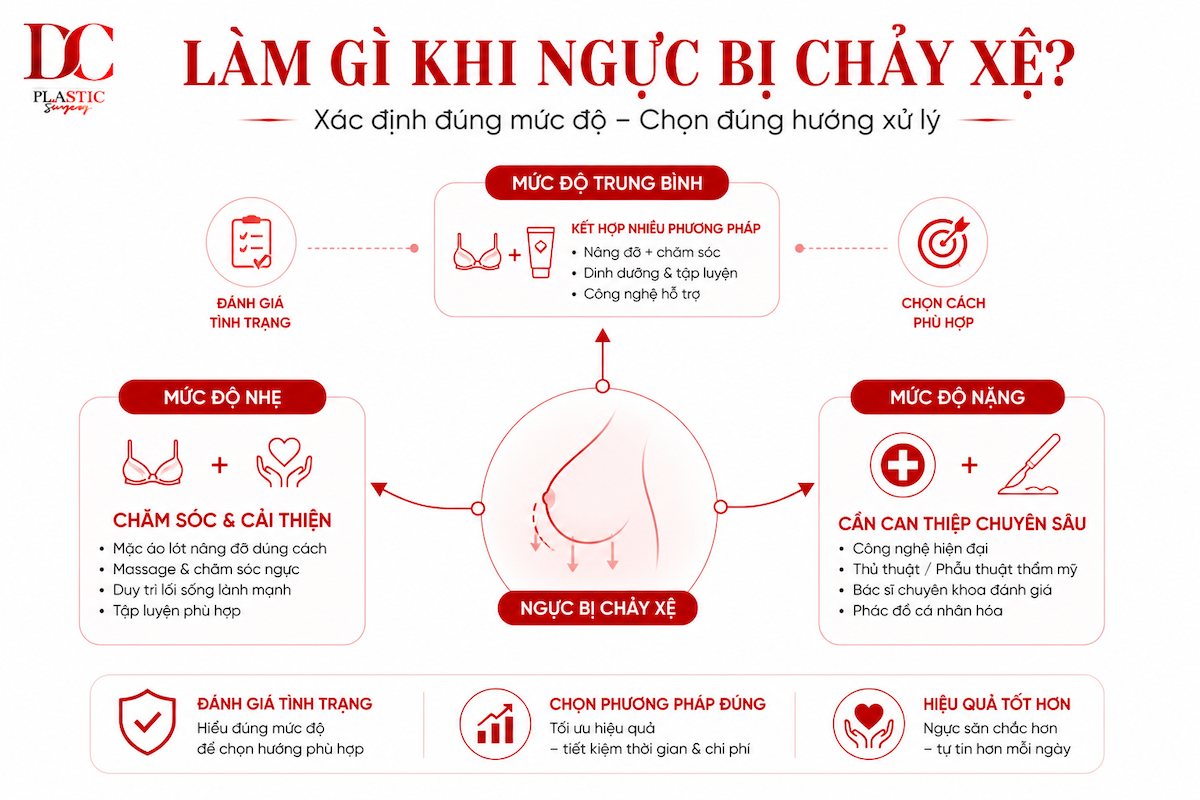 Làm gì khi ngực bị chảy xệ