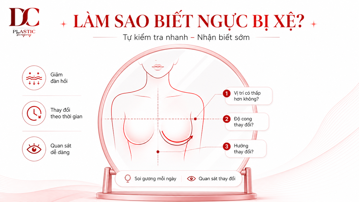 Làm sao biết ngực bị xệ