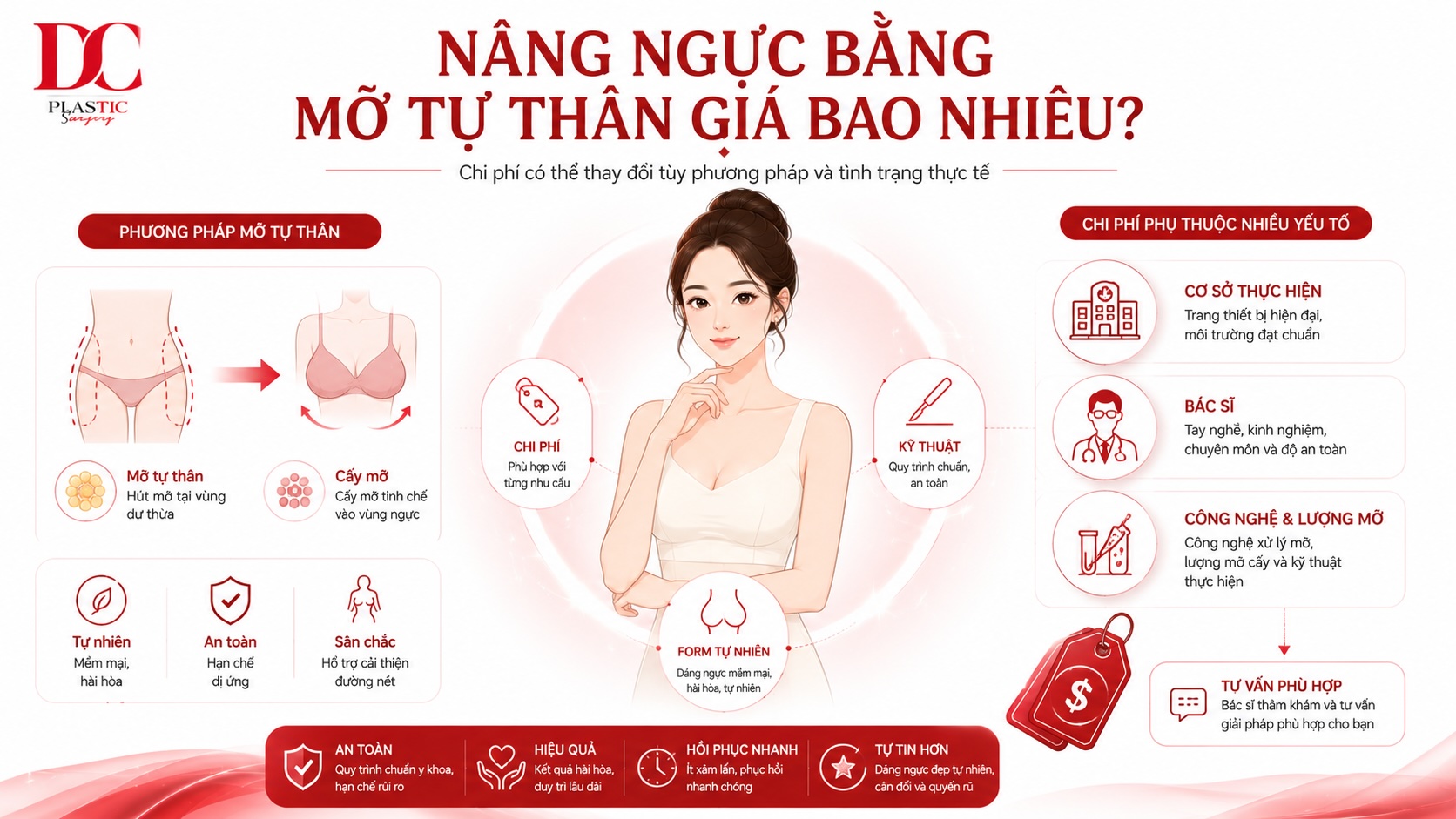 Nâng ngực bằng mỡ tự thân giá bao nhiêu