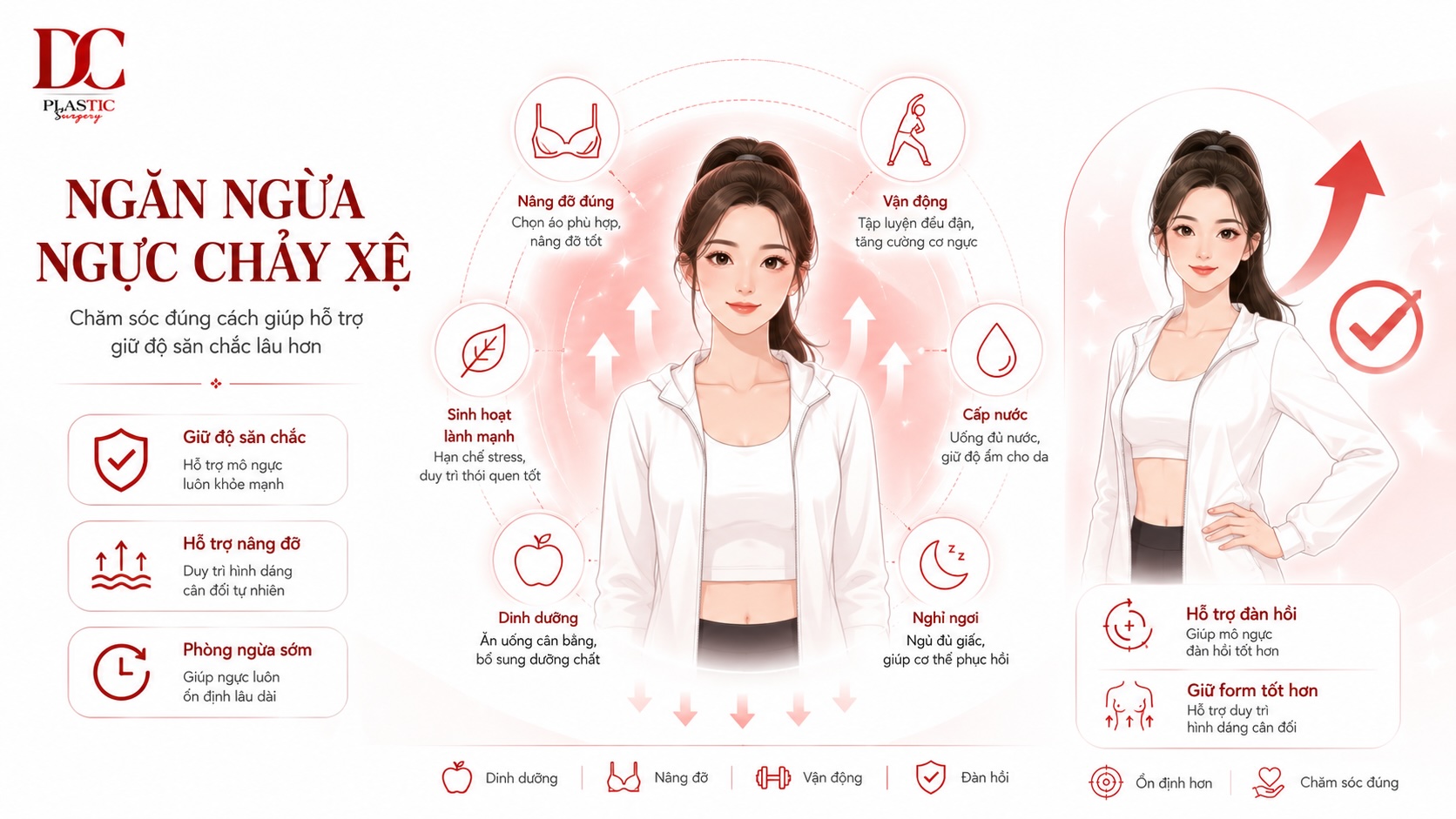 Ngăn ngừa ngực chảy xệ