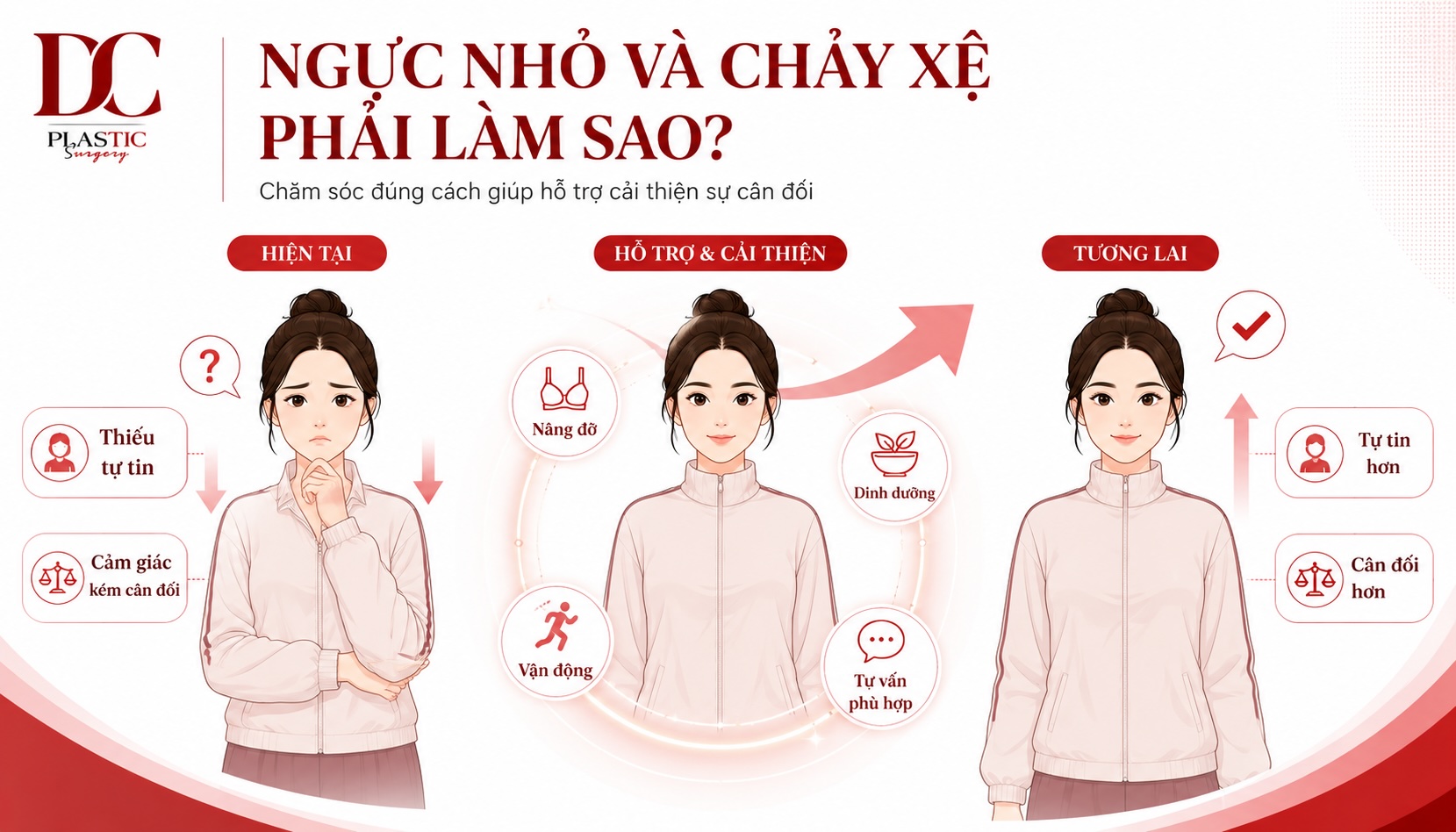 Ngực nhỏ và chảy xệ phải làm sao
